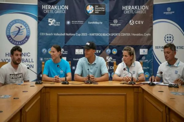 CEV Beach Volley Nations Cup: Η επίσημη συνέντευξη Τύπου, «Ο δρόμος για το Παρίσι ξεκινάει από το Ηράκλειο» (vid)