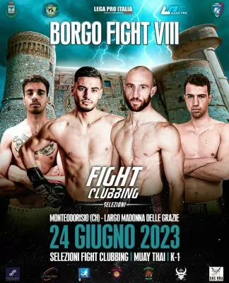 Σε 4άδα ο Μάριο Γκούσο στο Ιταλικό  BORGO FIGHT 8 (24/6)