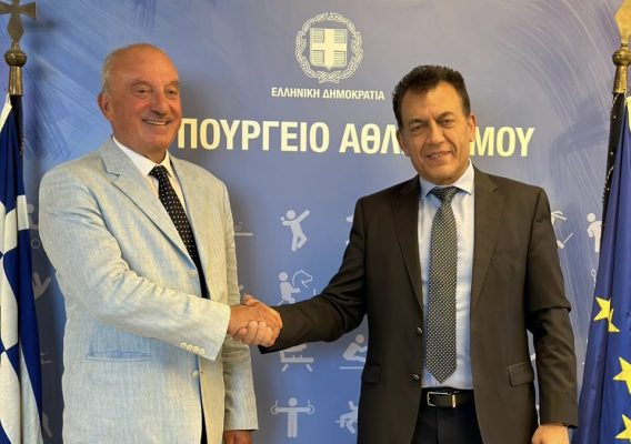 Συνάντηση Γιαννόπουλου – Βρούτση: Εξαγγελία του υπουργού για μόνιμη έδρα των Εθνικών ομάδων στο ΟΑΚΑ (pics)