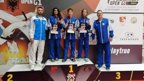 Τα επτά μετάλλια των αθλητών της Ένωσης Ταεκβοντό Βορείου Ελλάδος που συμμετείχαν στο Albania Open