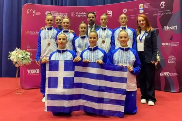 “Χάλκινη” η ελληνική πεντάδα νεανίδων στους Βαλκανικούς Αγώνες αεροβικής