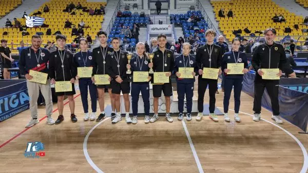 Η ΑΕΚ κράτησε τον πανελλήνιο τίτλο στους Νέους άνδρες, η ΧΑΝ Θεσσαλονίκης πρωταθλήτρια στο ομαδικό Νέων γυναικών