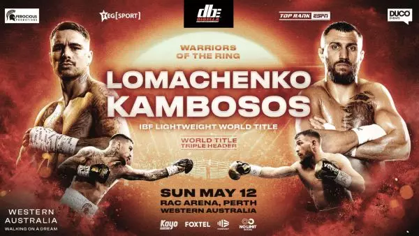 ΕΠΙΣΗΜΟ: Lomachenko και Καμπόσος την Κυριακή 12 Μαΐου στο RAC Arena στο Περθ της Αυστραλίας