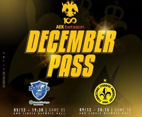 AEK: «Πακέτο» εισιτηρίων για τα δύο ματς του Δεκεμβρίου